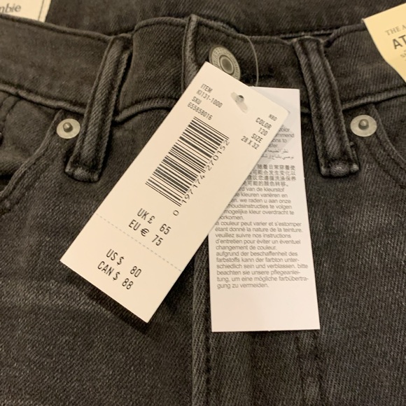 Abercrombie & Fitch 28x32 Athletic Slim Standard Length Gray Jeans - Picture 12 of 14